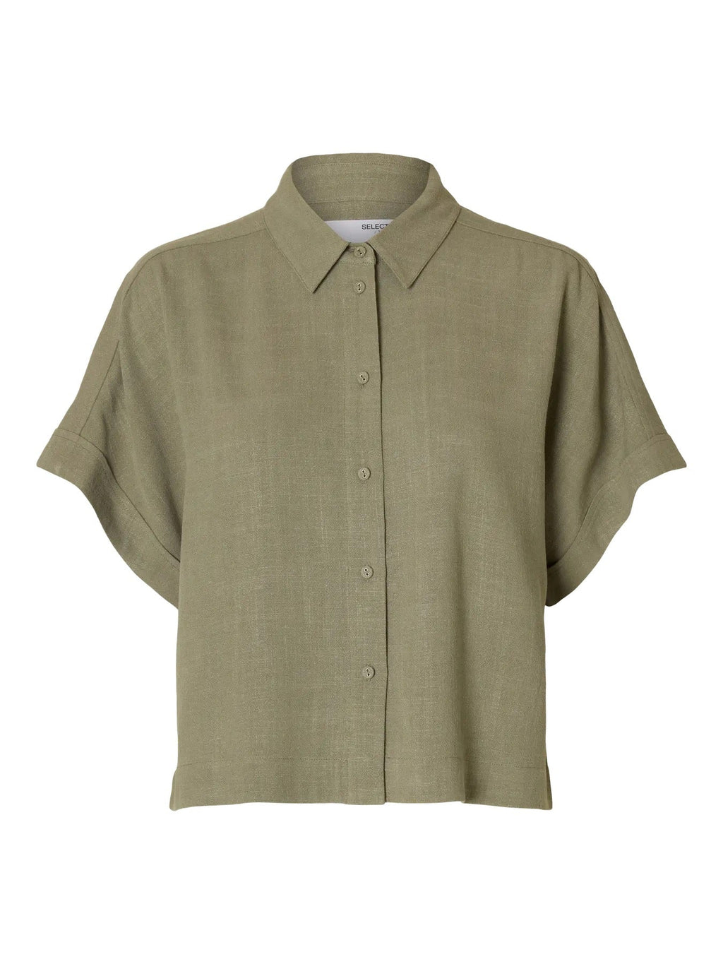 Viva Cropped Shirt Linne/Viskos
